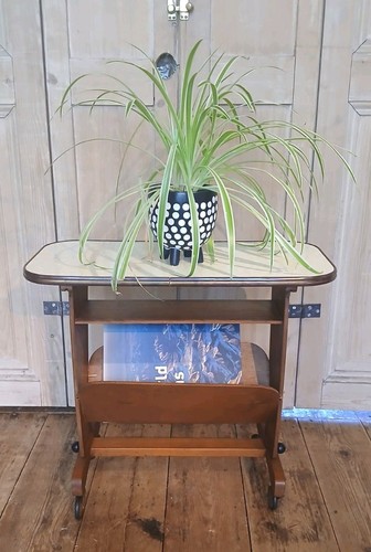 Retro side table with - with, magazine