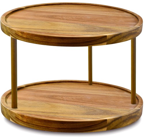 Two tier acacia wood lazy - acacia,