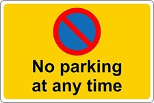 Keep clear no parking at any time safety metal park safety sign