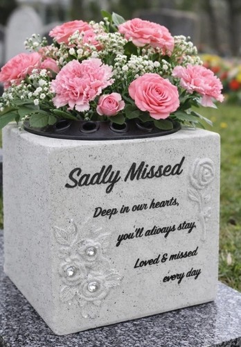 Memorial grave flower pot - flower,
