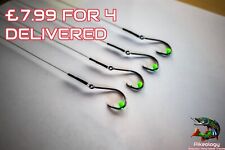 CIRCLE HOOK WIRE TRACE DEADBAITING 10, 15, 20, 34, 40LB ZANDER RIGS PIKE FISHING