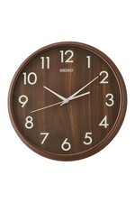Seiko Wall Clock - Brown Dial - Wood Effect QXA810B