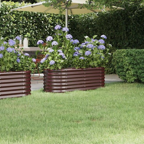 Galvanised steel raised garden - steel,