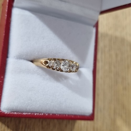 18ct gold diamond half - 18ct,