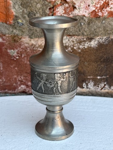 Vintage pewter vase cm - pewter,