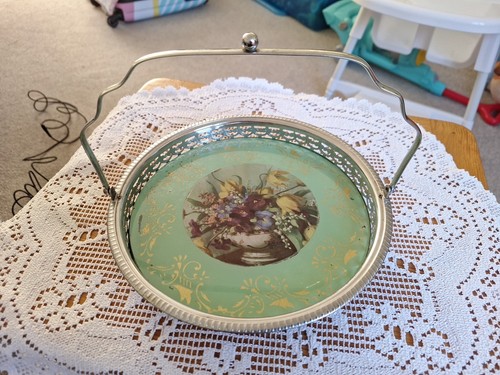 Vintage silver plated cake - silver-plated,