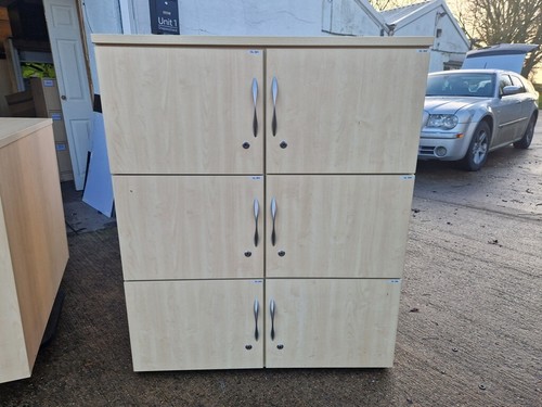 Wooden locker cabinet 6 door - wooden,