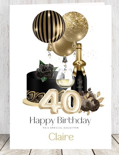 Personalised birthday card - card, a5