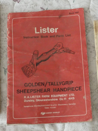 Lister instruction book - lister,