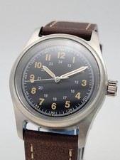 34.5mm Black Pilots Field Watch. seiko TMI NH35 Japan Automatic Movement 200m