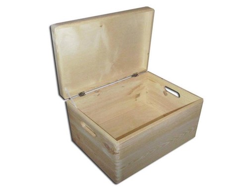 Plain wooden box keepsake - wooden,