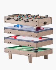VEVOR 82cm Air Hockey Table 4-in-1 Combo Game Table Foosball Ping Pong Billiard