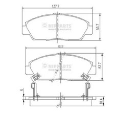 Brake pads Front Axle J3604037