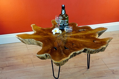 Coffee table teak root - coffee, wood