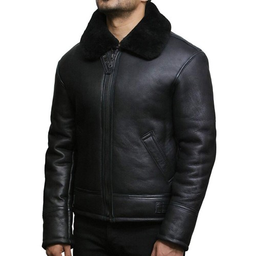 Mens leather sheepskin - leather,