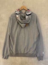 A Bathing Ape (BAPE) Grey Shark Pullover Hoodie – XL