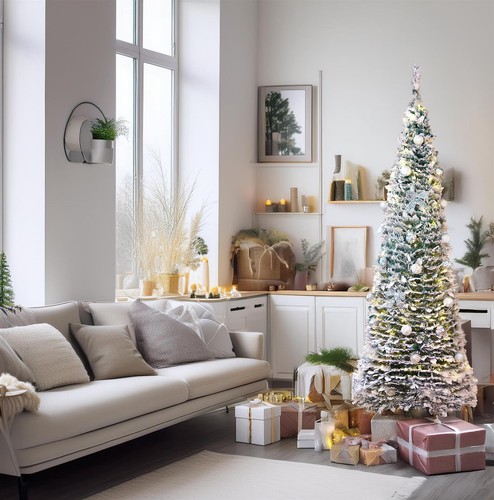 6ft frosted pop christmas - up,