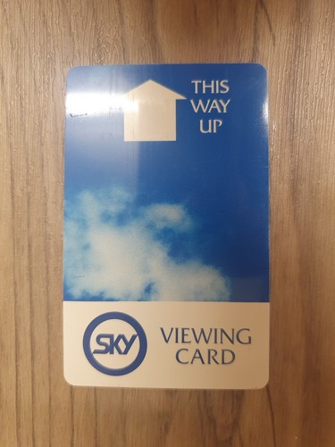 Sky viewing card memorabilia - sky:,