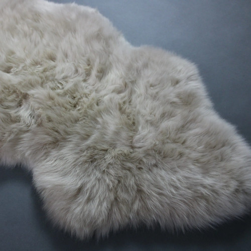 Sheepskin rug stone small - stone,
