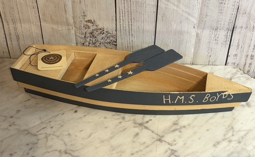 Hms boyds wooden rowboat - rowboat, two
