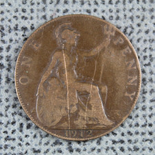 1912 H Penny Heaton Mint 1d