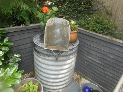 Large old galvanise potato