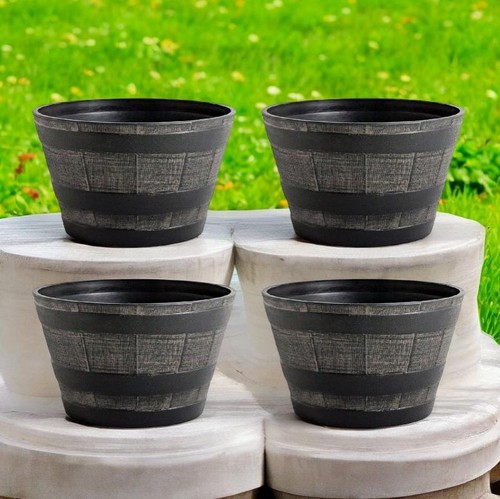 4pack half barrel - barrel, planter