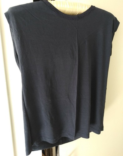 Massimo dutti navy blue cotton - navy,