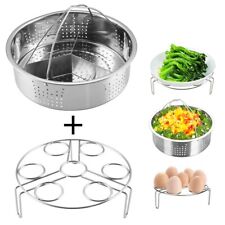 3 Pcs Kitchen Stainless Steel Steamer Basket Pressure Cooker Vegetable Food Rack