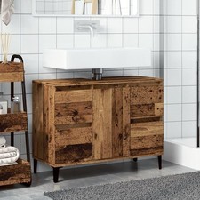 Rustic Oak Under Sink Bathroom