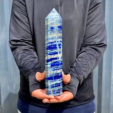 2LB Natural lapis lazuli crystal obelisk quartz crystal energy column