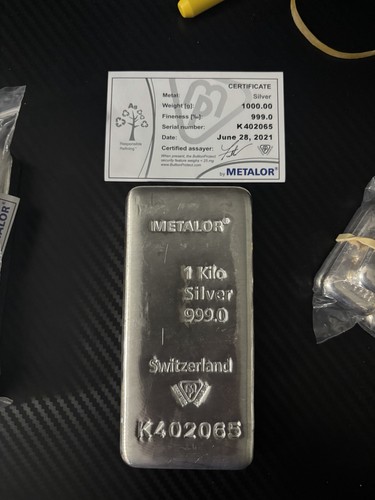 Metalor silver bullion - metalor, 1kg