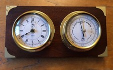 GB Brass Barometer & Clock on