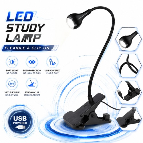 Usb led clip lamp flexible - usb,