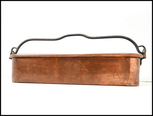 Antique french copper fish - copper,