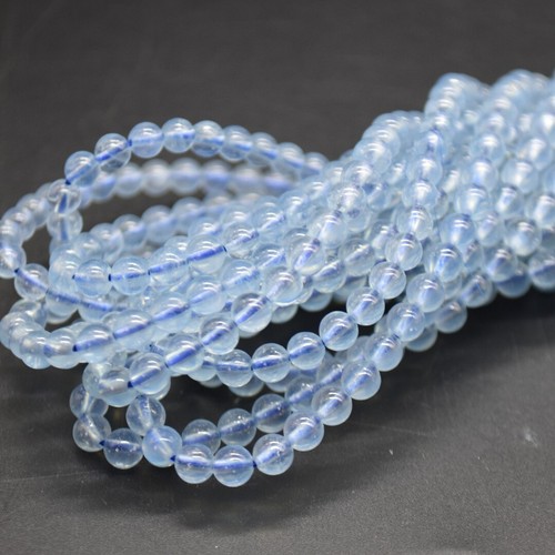 Aquamarine round beads grade - round,