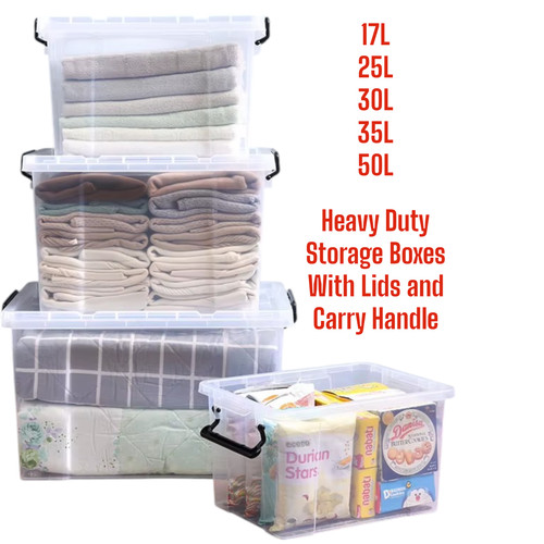 Clear plastic storage - clear, boxes