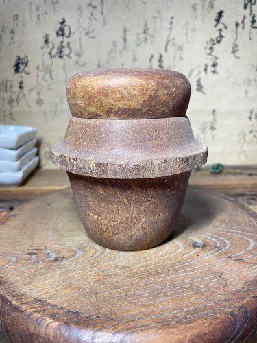 Wooden tea caddy japanese - wooden,