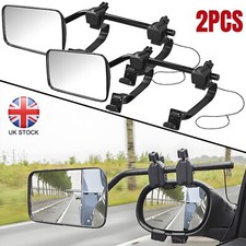 2x Flat Caravan Towing Mirrors