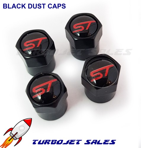Black red dust caps tyre - st,