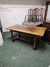 ANTIQUE/REPRODUCTION ENGLISH SOLID OAK REFECTORY TABLE/TICHMARSH & GOODWIN STYLE