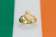 9ct Yellow Gold Gents Claddagh
