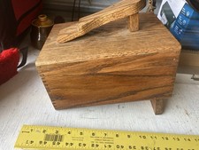 Antique Oak Shoe Shine Box