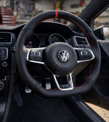 Leather steering wheel - steering, vw