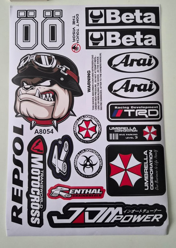Motorbike sticker sheet - motorbike,