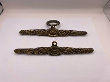 Vintage Brass Bell Pull Tapestry Embroidery Hangers