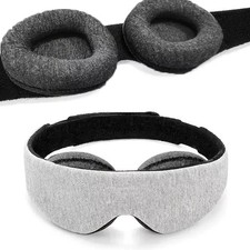 Sleep Mask - 100% Light Blocking Eye Mask, Zero Eye Pressure Comfortable Grey