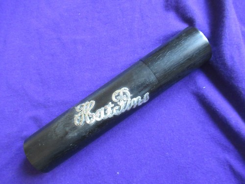 Antique ebony hat pin - ebony,