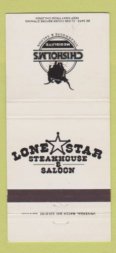 Matchbook cover lone star - cover,