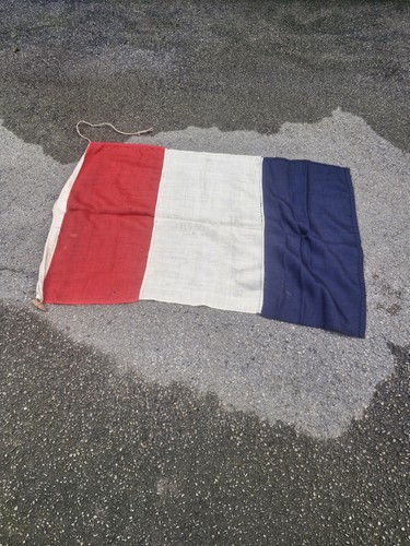 Vintage french tricolour linen - vintage,